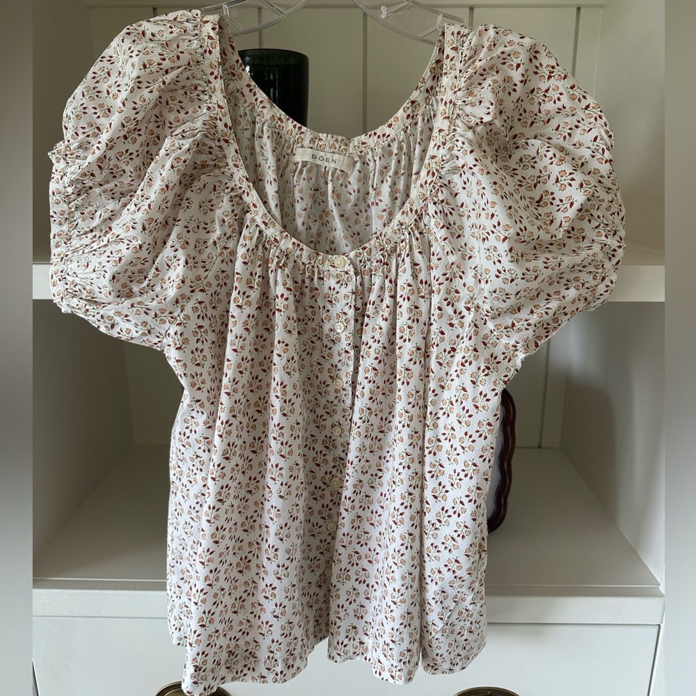 Doen Joyce puff sleeve swing top S